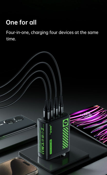 AC30U2-EU 30W USB C Charger, 4-Port Fast Charging Block,black