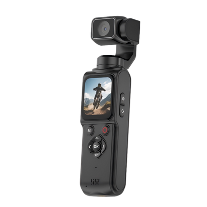 AT-M105 Pocket Gimbal Vlog Camera, 4K HD Handheld Video Camera，black，32GB