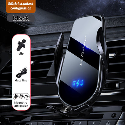 FJ22 Auto Clamping Wireless Car Charger Mount Infrared Air Vent Phone Holder，black