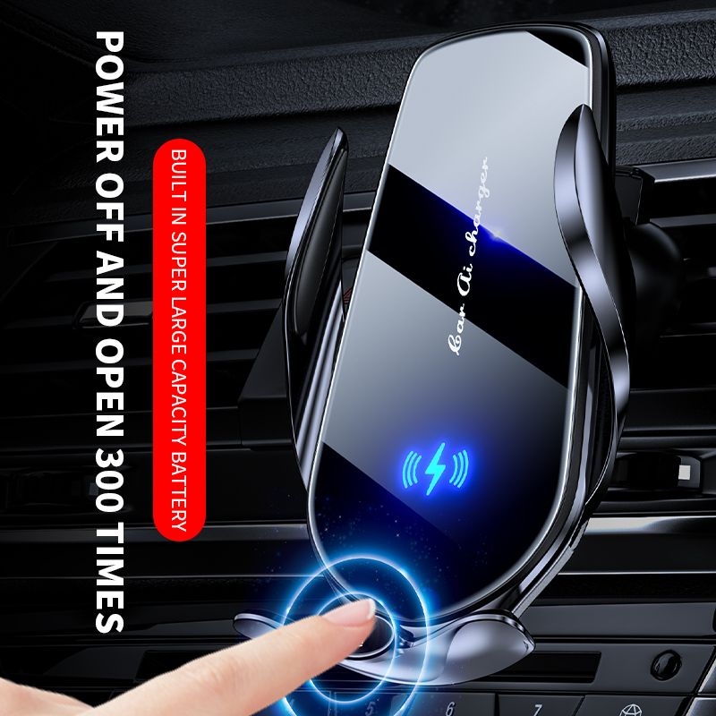 FJ22 Auto Clamping Wireless Car Charger Mount Infrared Air Vent Phone Holder，red