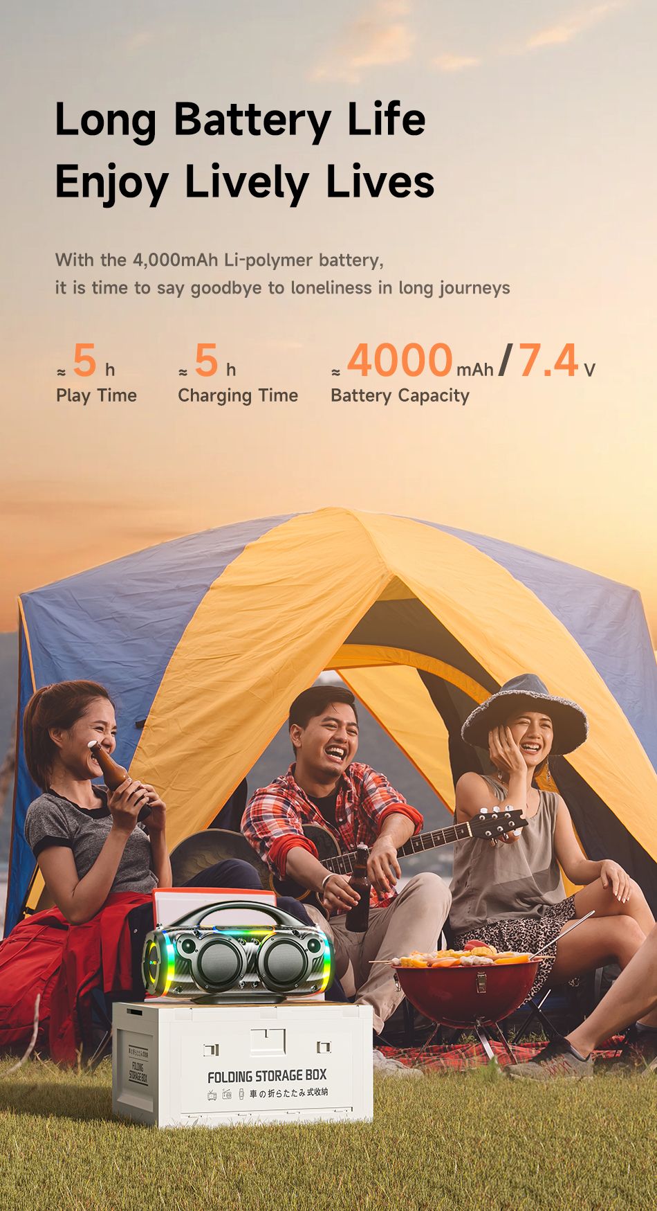 AWEI KA12 60W Outdoor Wireless Bluetooth Speaker,black