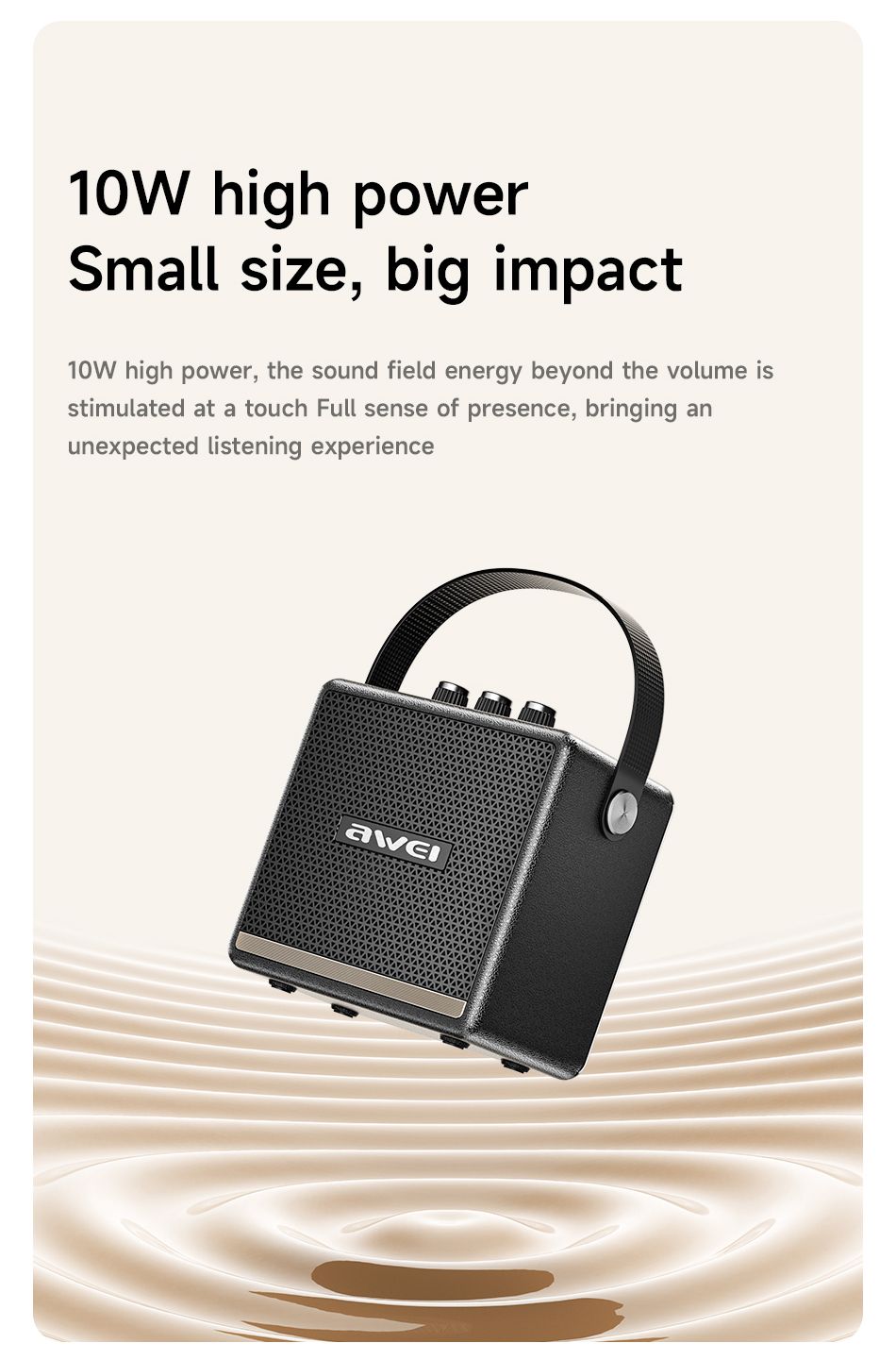 AWEI KA30 Mini Retro Bluetooth Speaker，black