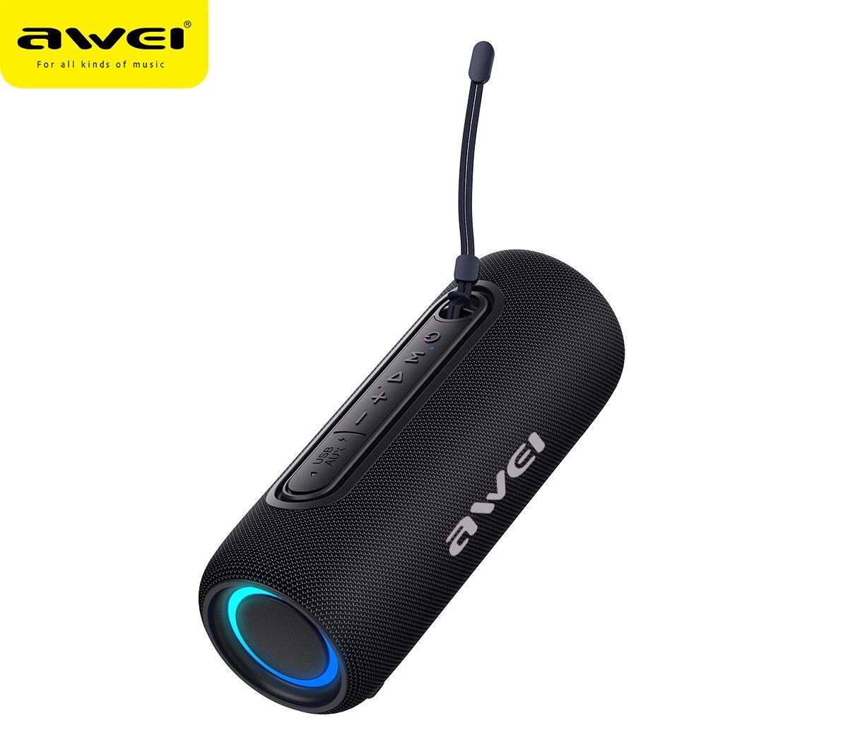 AWEI KA8 Waterproof Bluetooth Portable Speaker, TWS Wireless Stereo,black