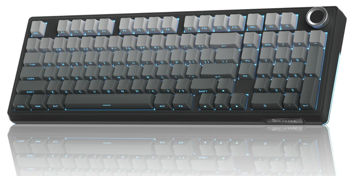 Solakaka Ki99pro 3‑Mode RGB Mechanical Keyboard,  Gradient-Gray