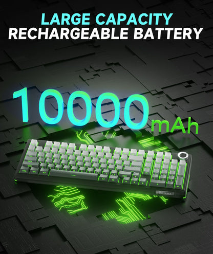 Solakaka Ki99pro 3‑Mode RGB Mechanical Keyboard,  Gradient-Gray