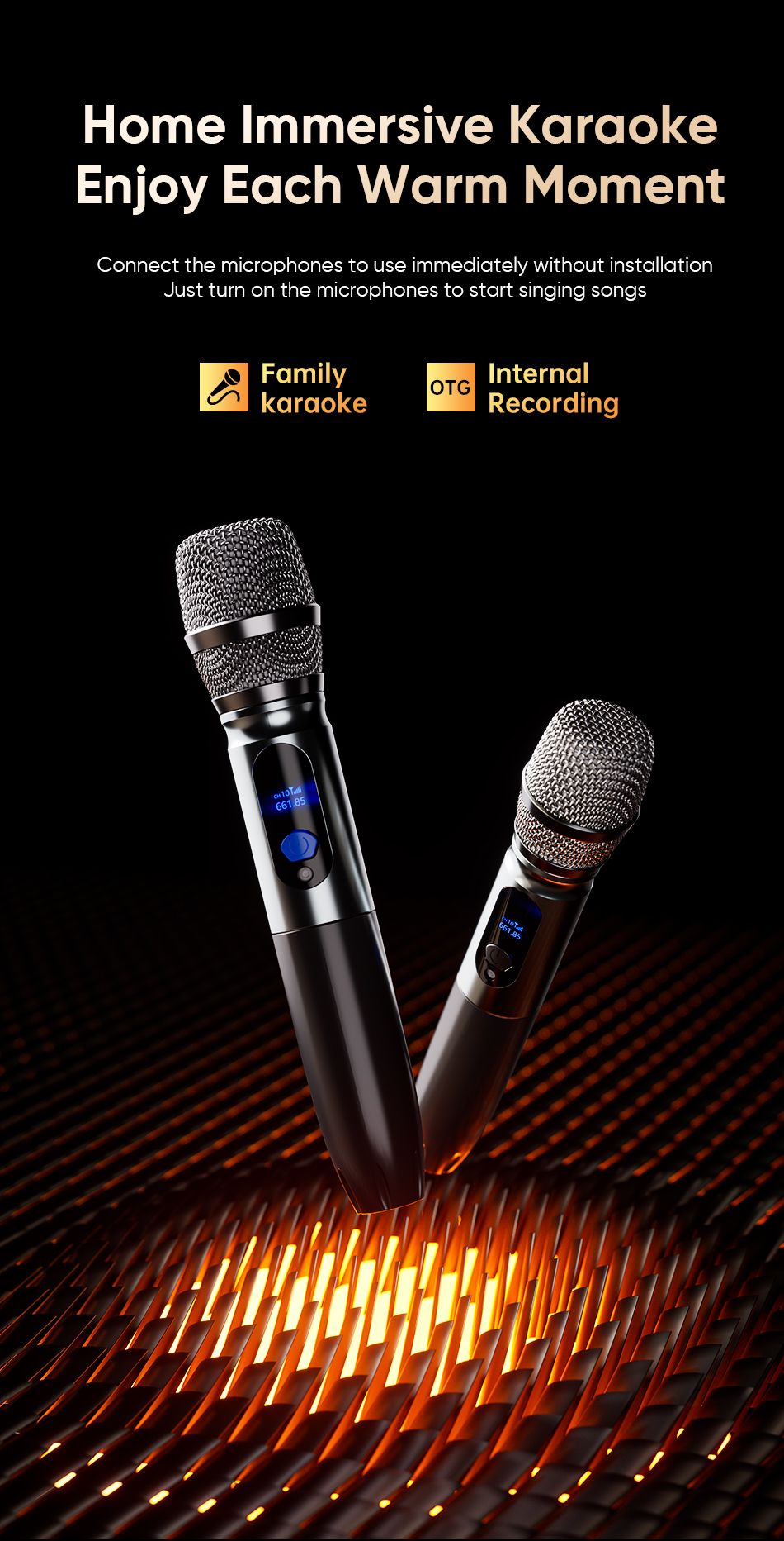 AWEI KT18 Portable Karaoke Bluetooth Speaker with 2 Wireless Microphones,black