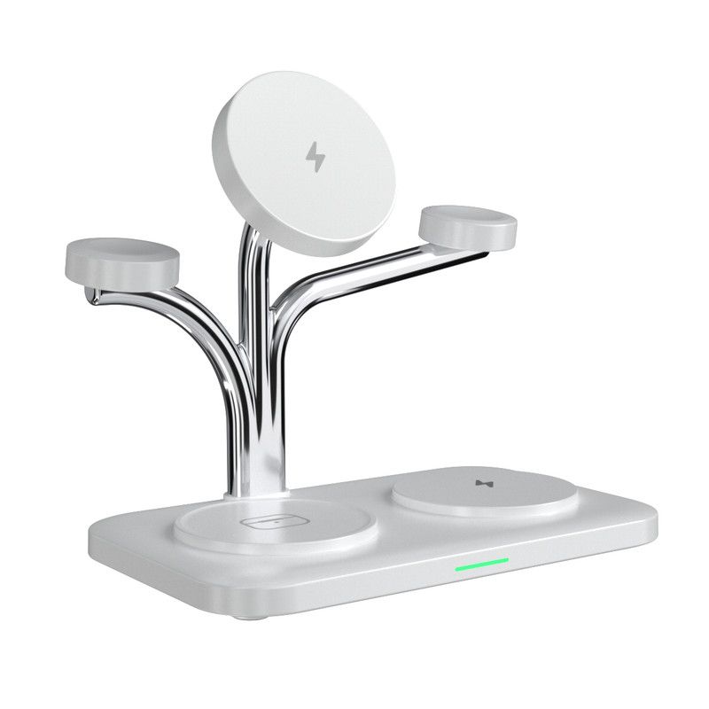 OC22 5-in-1 Wireless Charging Stand Multi Device Fast Charging Dock，white