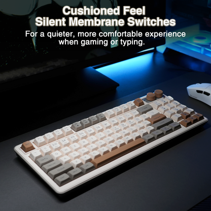 SOLAKAKA SK90 75% Compact Wireless Keyboard with Independent Number Pad，cream
