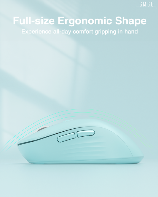 SM69 Dual Mode Wireless Gaming Mouse, Rechargeable RGB Ergonomic Mice with Adjustable DPI ,green