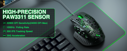 SOLAKAKA SM809 Wired MMO Gaming Mouse