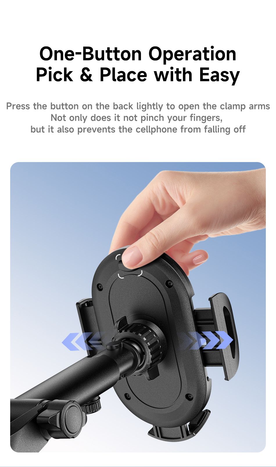 X72 360° Rotation Car Phone Holder, Auto Lock Air Vent Mount for All Mobile Phones，black