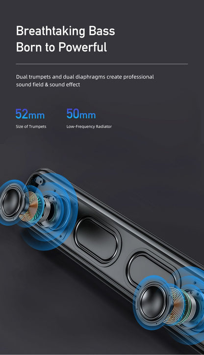 AWEI Y333 Desktop Soundbar, 10W Stereo Bluetooth Speaker with TWS Function,black