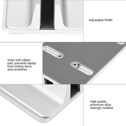 Adjustable Aluminum Vertical Laptop Stand NoteBooks Holder