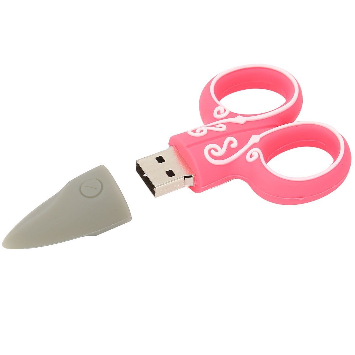 Cartoon U Disk Red Scissors Shears Tailor Model Bulk Storage Flash Drive
