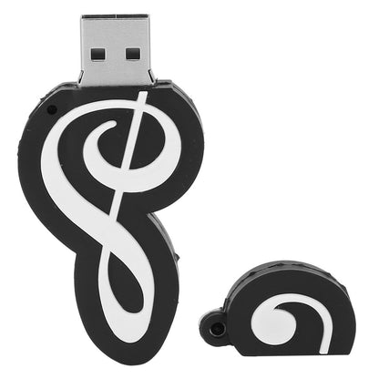 Black Note Appearance USB Flash Drive Cute Music Movie Data Transfer USB