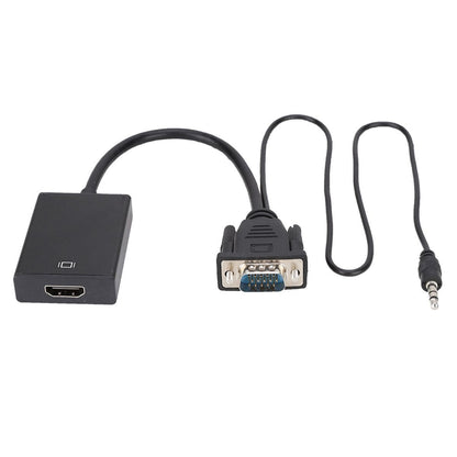 VGA to HDMI Adapter With Audio For Projector PC HDTV 1080P