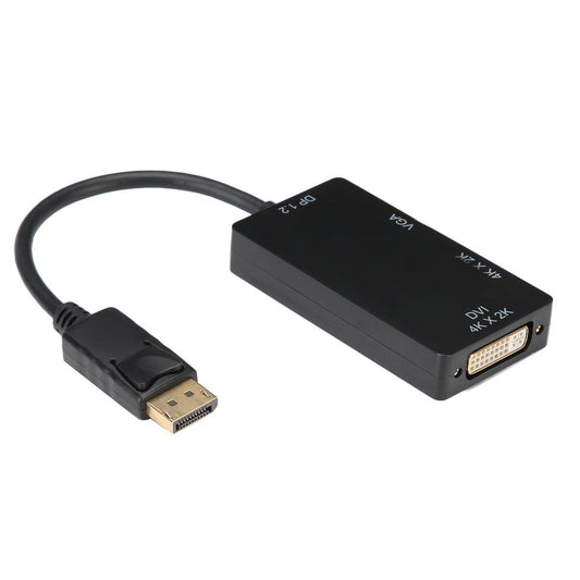 3-in-1 Adapter DP to HDMI/VGA/DVI Multifunction High Definition Adapter