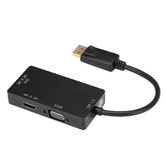3-in-1 Adapter DP to HDMI/VGA/DVI Multifunction High Definition Adapter