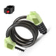 Bike Lock Cable 5Digits Resettable Combination Cable Lock, Bicycles Code Lock - Green