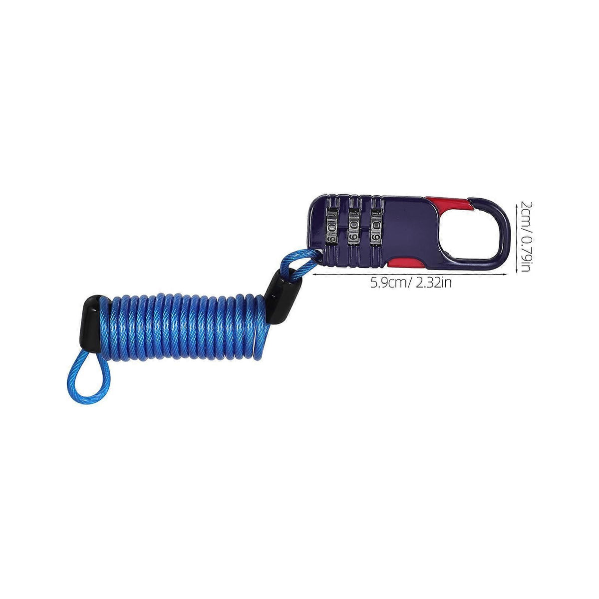 Password Lock for Bike Bicycle Wire Lock for Daily Use Blue