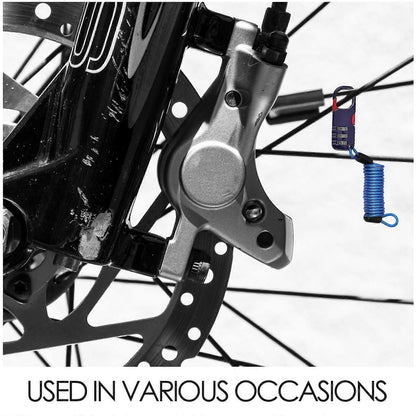 Password Lock for Bike Bicycle Wire Lock for Daily Use Blue