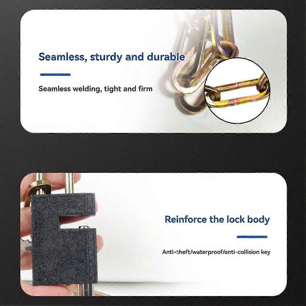 Bicycle Lock Mountain Bike Lock Alloy Chain Lock Anti-Theft Safety Chain Locks Portable Alloy Lock 4x60cm