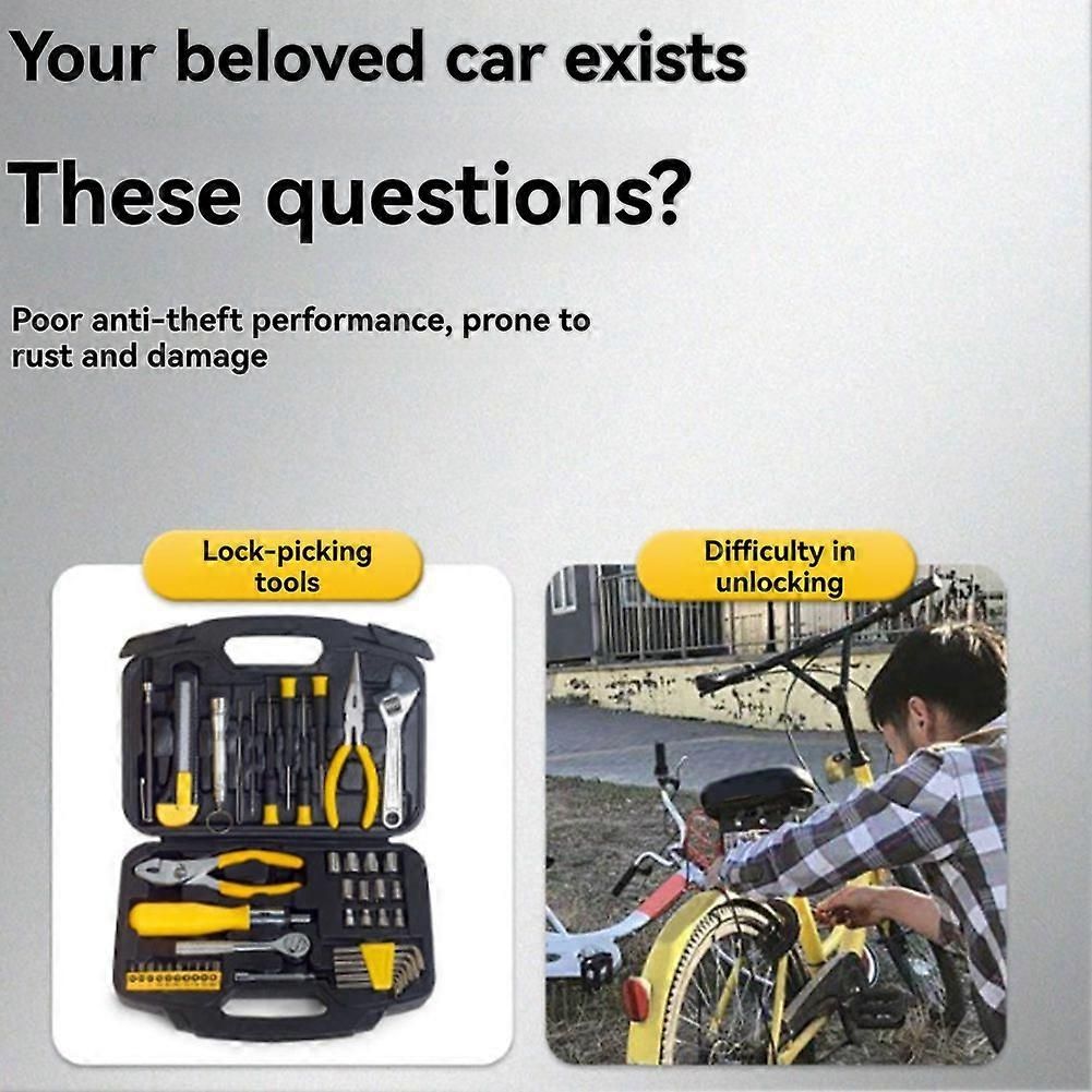 Bicycle Lock Mountain Bike Lock Alloy Chain Lock Anti-Theft Safety Chain Locks Portable Alloy Lock 4x60cm