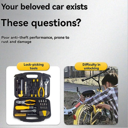 Bicycle Lock Mountain Bike Lock Alloy Chain Lock Anti-Theft Safety Chain Locks Portable Alloy Lock 4x60cm
