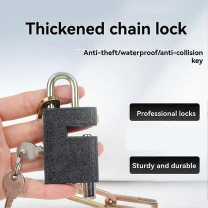 Bicycle Lock Mountain Bike Lock Alloy Chain Lock Anti-Theft Safety Chain Locks Portable Alloy Lock 4x70cm