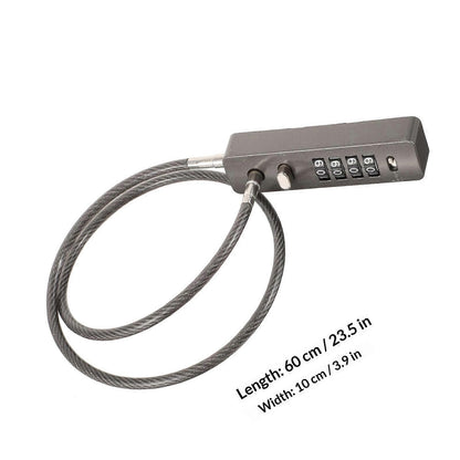 Combination Cable Lock Password 4-Digit Security Lock for Bicycles