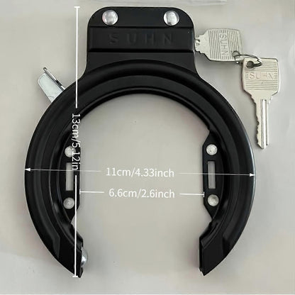Outdoor Bicycle Horseshoe Lock - Fully Enclosed Steel Pipe Anti-Theft Lock with 2 Keys for Bicycles, Cycling and Gifts