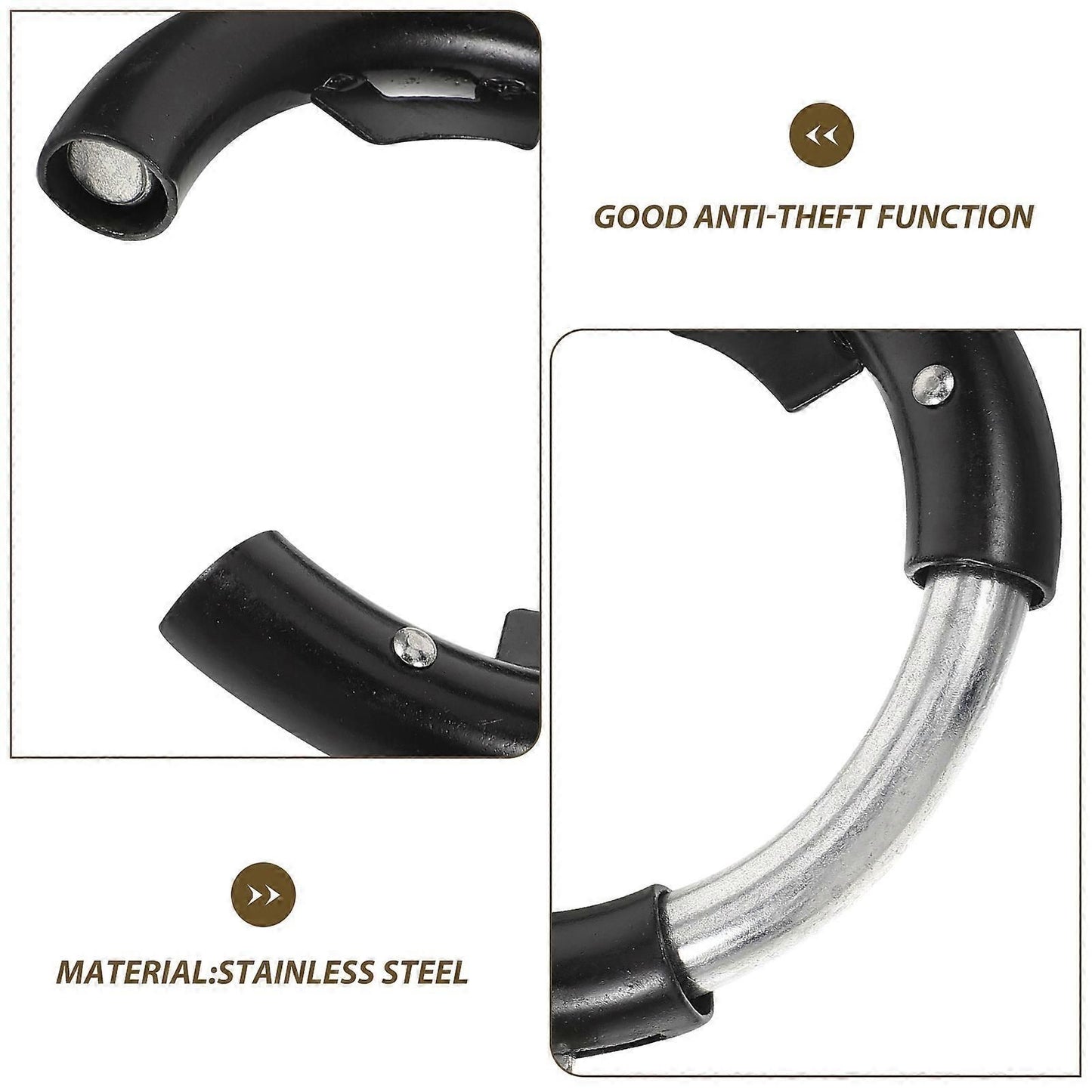 Multi-Function Bike Lock Round Lock 4Sets of Reusable Steel Bicycle Locks