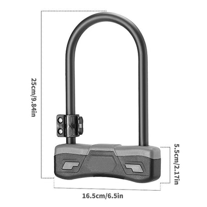 Durability Bike Lock Rusts Resistant Bicycles Lock Multifunction Key Lock for Various Cycling Enthusiasts -Light Grey
