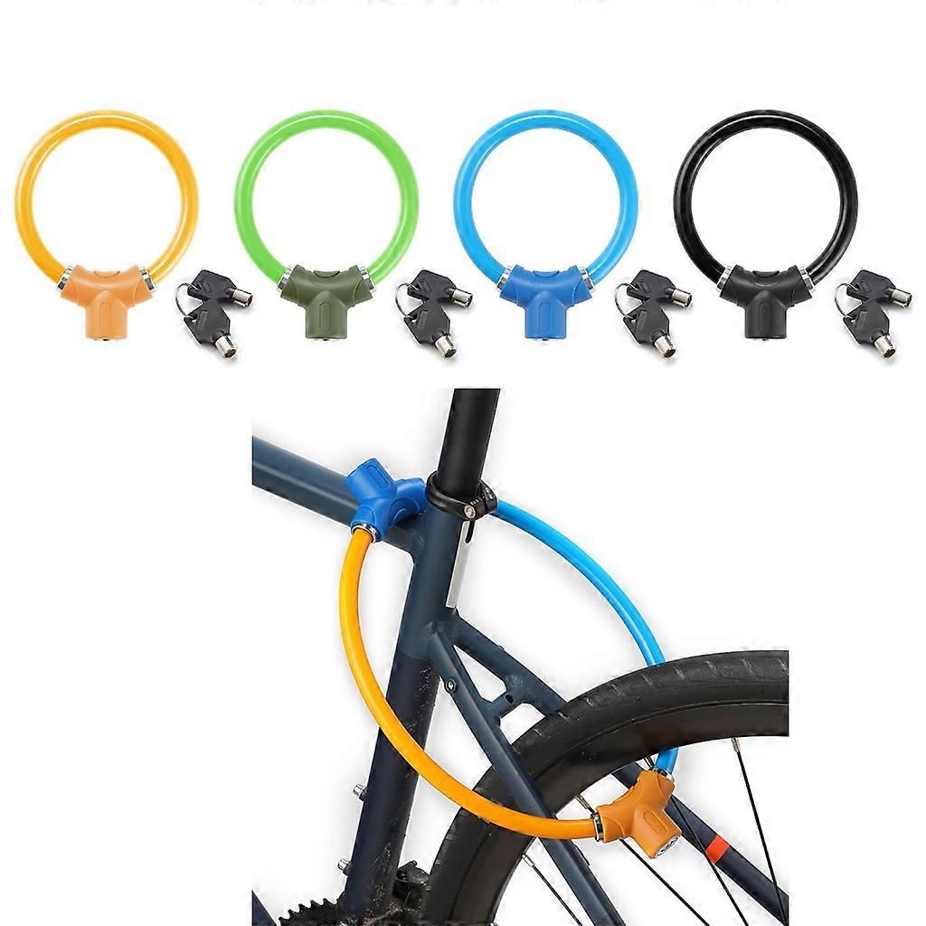 Rings Shape Bicycles Antitheft Lock High Security Mountain Bicycles Lock - Green