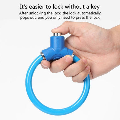 Rings Shape Bicycles Antitheft Lock High Security Mountain Bicycles Lock - Green