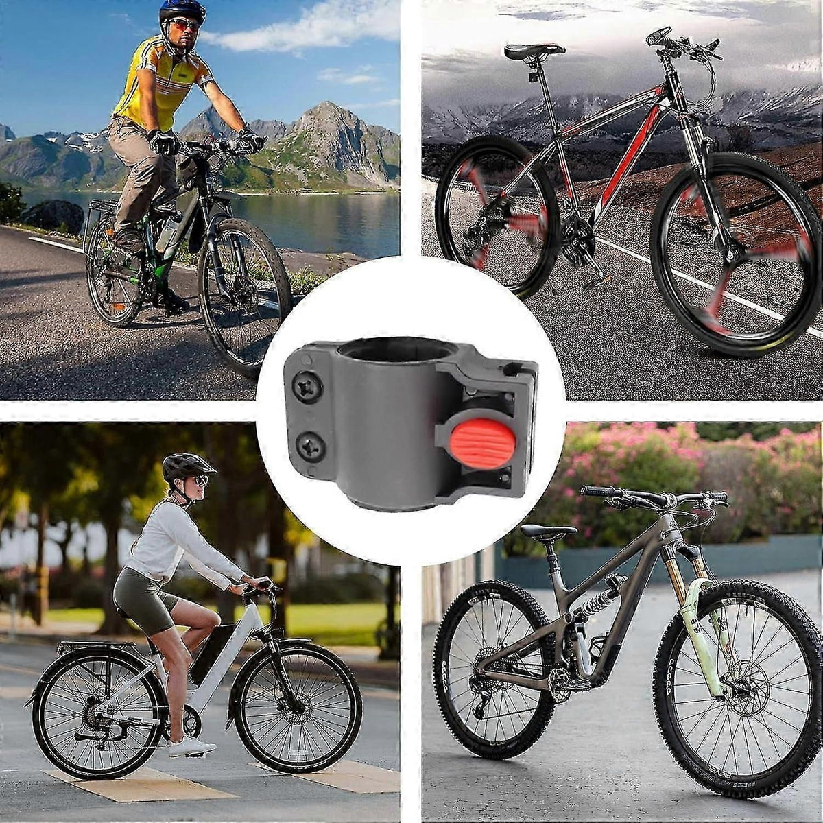 Bicycle Lock Holder, Bicycle Lock Clip Bracket, Replacement Storage Clamp, Shackle Lock Clip, ULock Clip