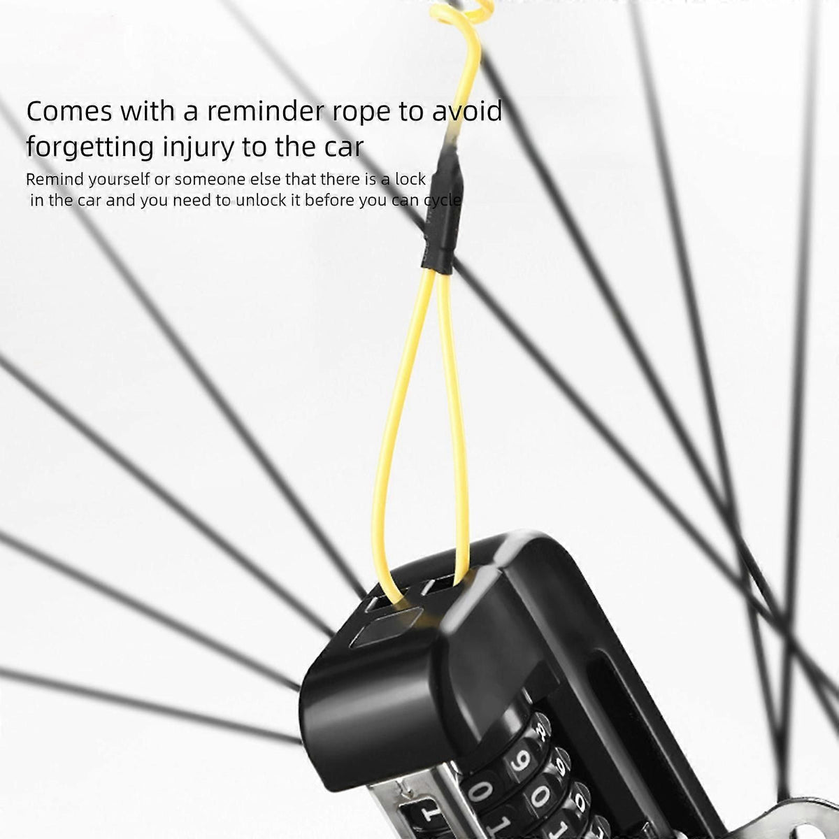 4-Digit Combination Disc Brake Lock, Portable Anti-Theft Security Lock for Motorcycle, Bicycle and Scooter - Orange