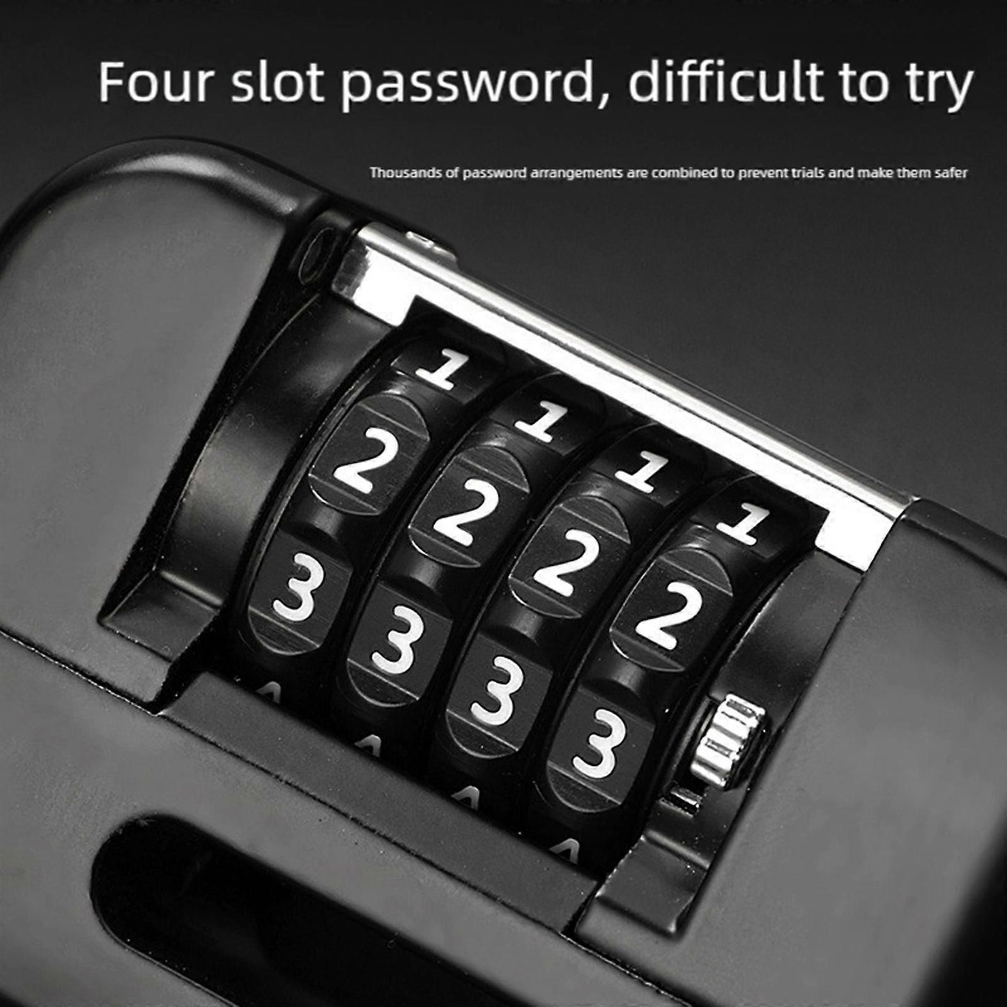 4-Digit Combination Disc Brake Lock, Portable Anti-Theft Security Lock for Motorcycle, Bicycle and Scooter - Black