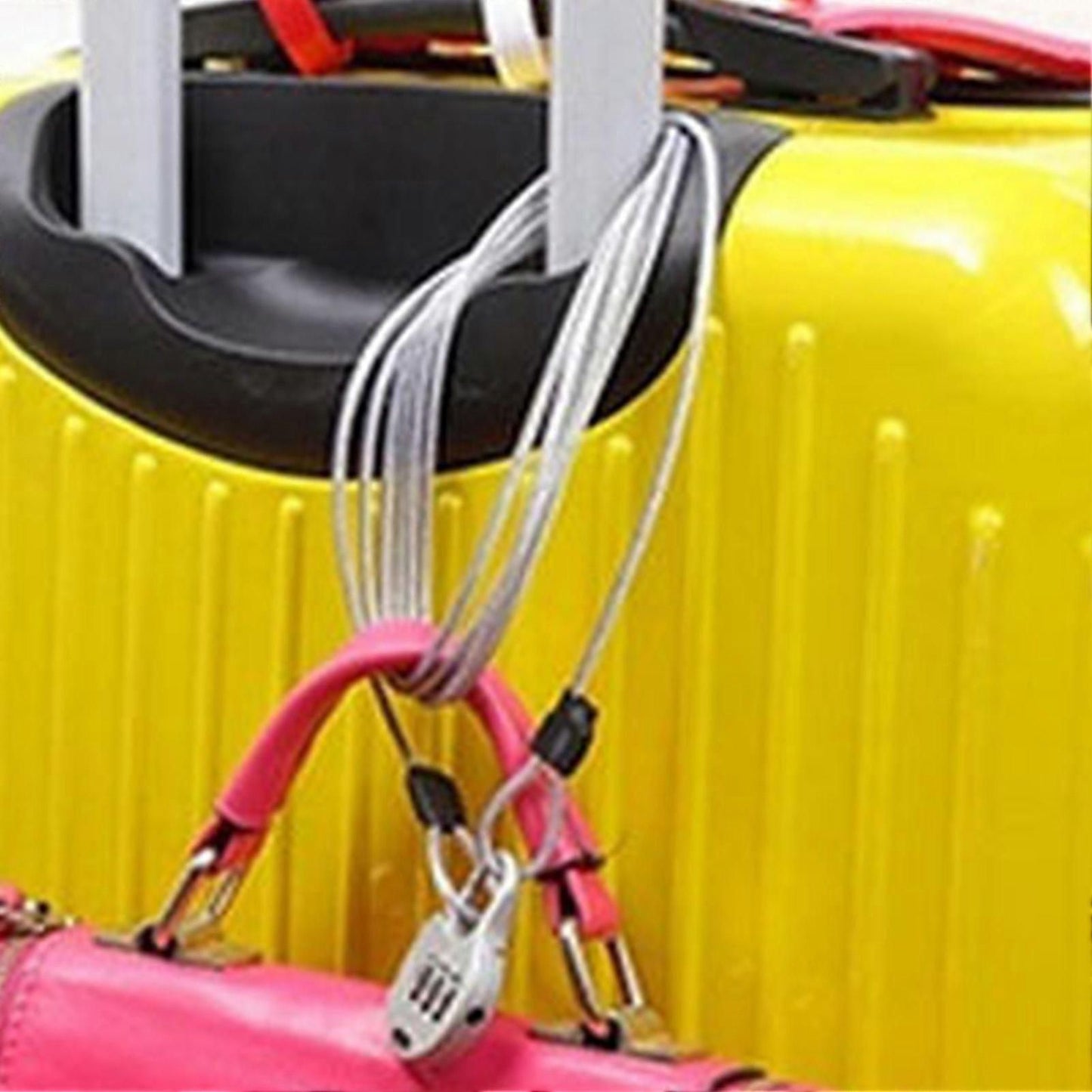 Widely Used Bicycle Lock Double Head Ring Design Anti-theft Security Bicycle Lock Rope for Bike - Gray