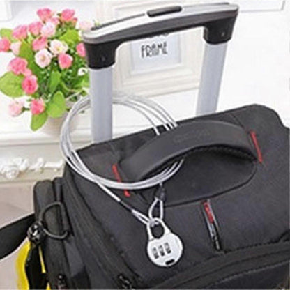 Widely Used Bicycle Lock Double Head Ring Design Anti-theft Security Bicycle Lock Rope for Bike - Black