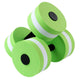 2PCS EVA Water Dumbbells Aquatic Exercise Barbells for Water Aerobics Pool Fitness Resistance Training - Green