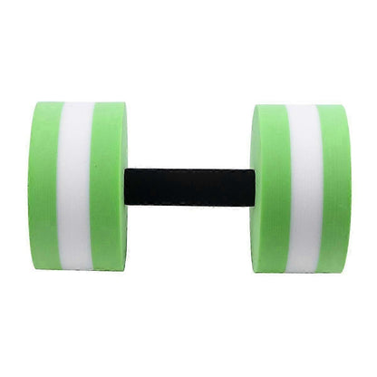 2PCS EVA Water Dumbbells Aquatic Exercise Barbells for Water Aerobics Pool Fitness Resistance Training - Green
