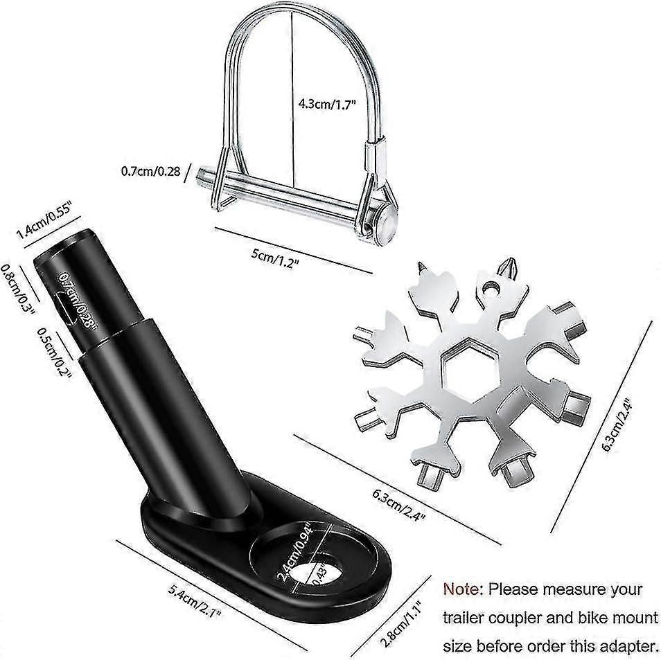 Bicycle trailer connectors, Two sets, Easy to install and durable, Comes with multi-functional tools