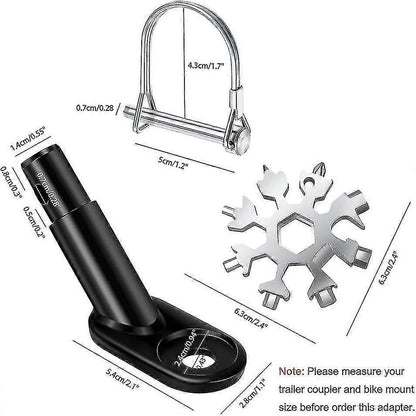 Bicycle trailer connectors, Two sets, Easy to install and durable, Comes with multi-functional tools