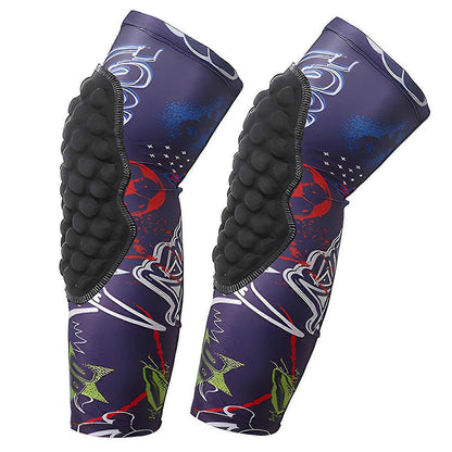 Sports Basketball Knee Pads Sports Cushioned Knee Pads For Boys and Girls - Purple M