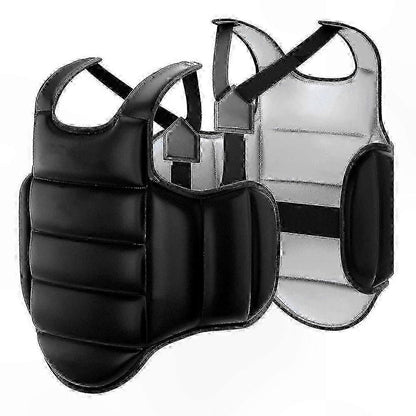 Martial Arts Training Vest for Chest Protection in Boxing and Karate Body Protector Gear Soft Equipment for Combat Sports Practice - Red L