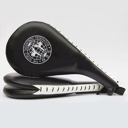 1Pc Target Taekwondo Pad Double Paddles Strike Racket For Tae Boxing Karate Training - Black