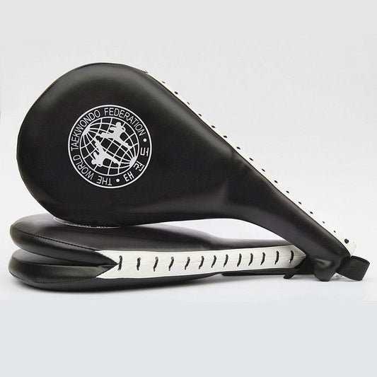 1Pc Target Taekwondo Pad Double Paddles Strike Racket For Tae Boxing Karate Training - Black