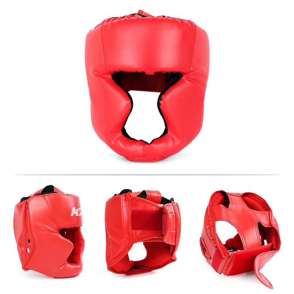 Kickboxing Head Gear for Adults/ MMA Training Spng Maal Arts Boxing Helmet - Black L
