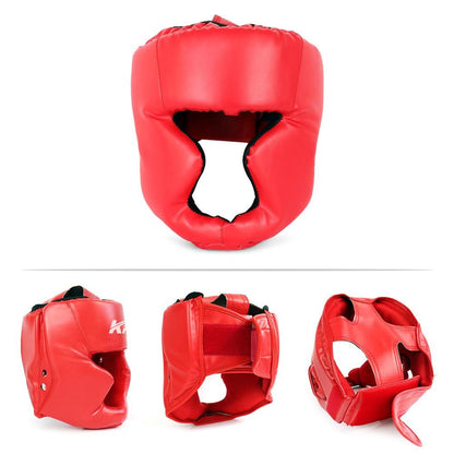 Kickboxing Head Gear for Adults/ MMA Training Spng Maal Arts Boxing Helmet - Black L